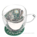 Double Walled Large Glass Mug For Coffee